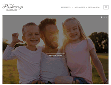 Tablet Screenshot of parkwaysonprairiecreekapts.com